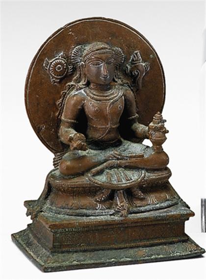 Appraisal: Indian bronze of Vishnu Dhanvantri th th century chola period