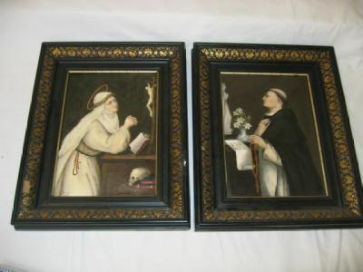 Appraisal: A PAIR OF CONTINENTAL PORCELAIN PLAQUES of oblong form painted