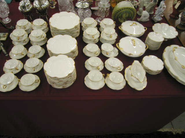 Appraisal: Pcs Haviland Limoges Gold Band China service for approx lots