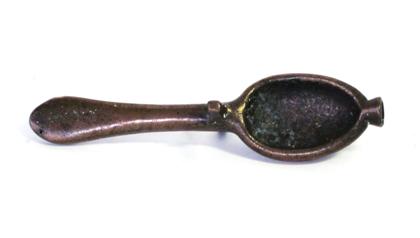 Appraisal: Bronze two-part spoon mold late th century