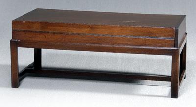 Appraisal: Georgian mahogany bagatelle table hinged top opening to felt-lined bone