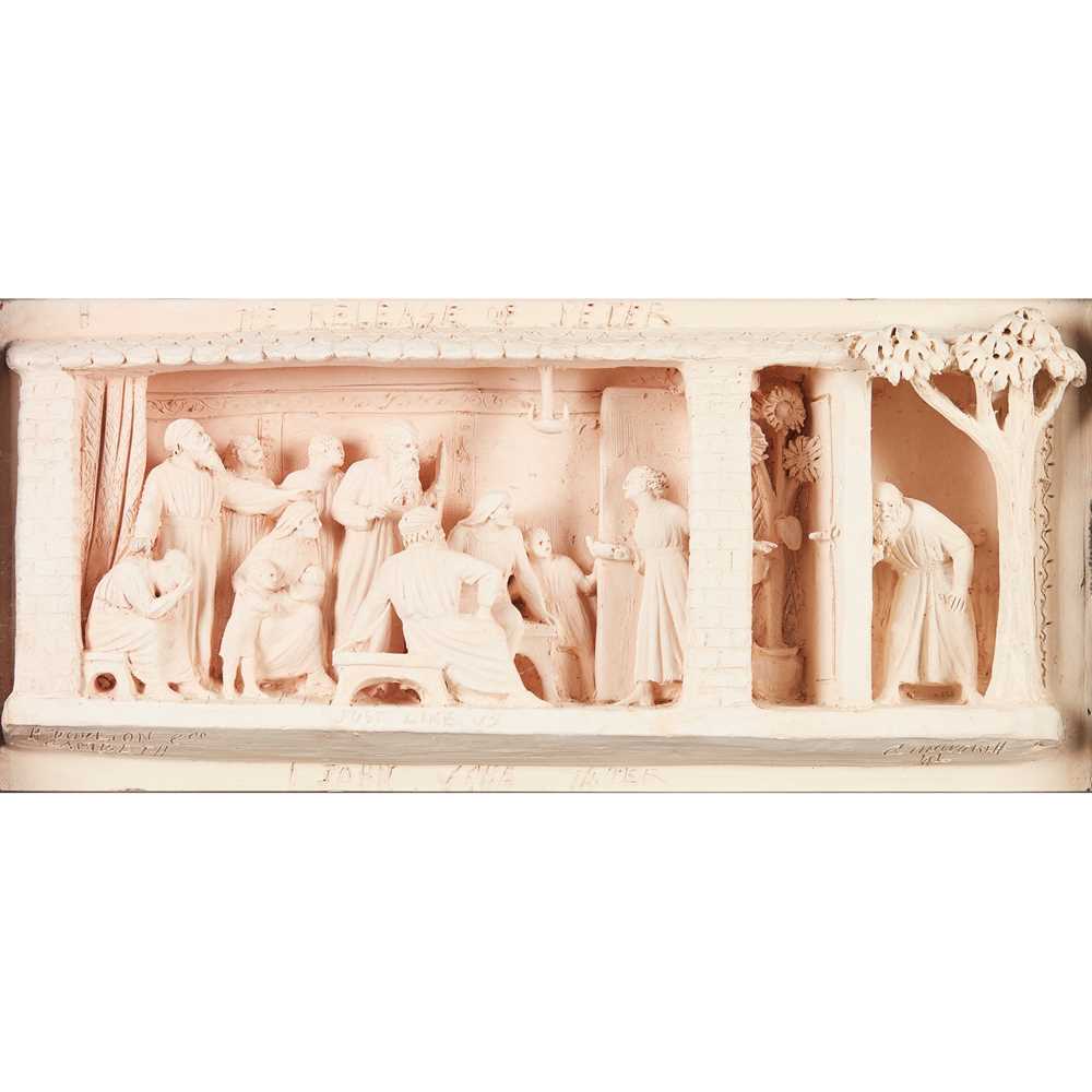 Appraisal: GEORGE TINWORTH - FOR DOULTON CO LAMBETH THREE RELIEF DIORAMAS