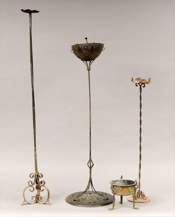 Appraisal: Eastern Brass and Copper Tripod Brazier Together with an incense