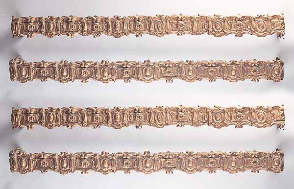 Appraisal: A Set of Four American Rococo Brass Repouss Valances c