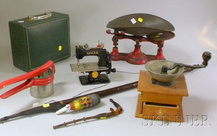 Appraisal: Group of Miscellaneous Collectible and Decorative Items a miniature Singer