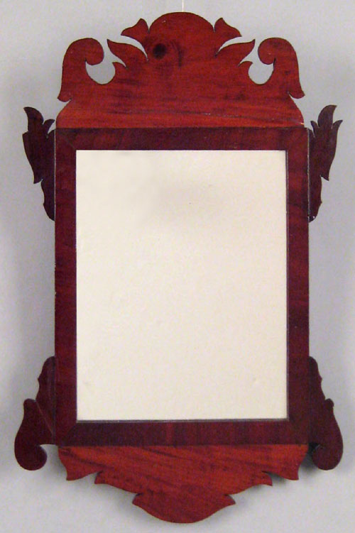 Appraisal: Chippendale mahogany looking glass ca h