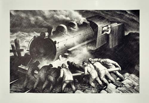 Appraisal: JAMES E ALLEN Distress Lithograph printed on light greenish paper