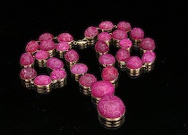 Appraisal: A Carat Indian Ruby Necklace A custom designed necklace with