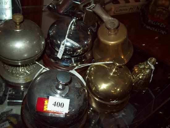 Appraisal: A COLLECTION OF SEVEN COUNTER SHOP BELLS