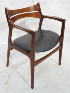 Appraisal: CHR CHRISTIENSENS Danish Modern Arm Chair Dark teak elegant frame