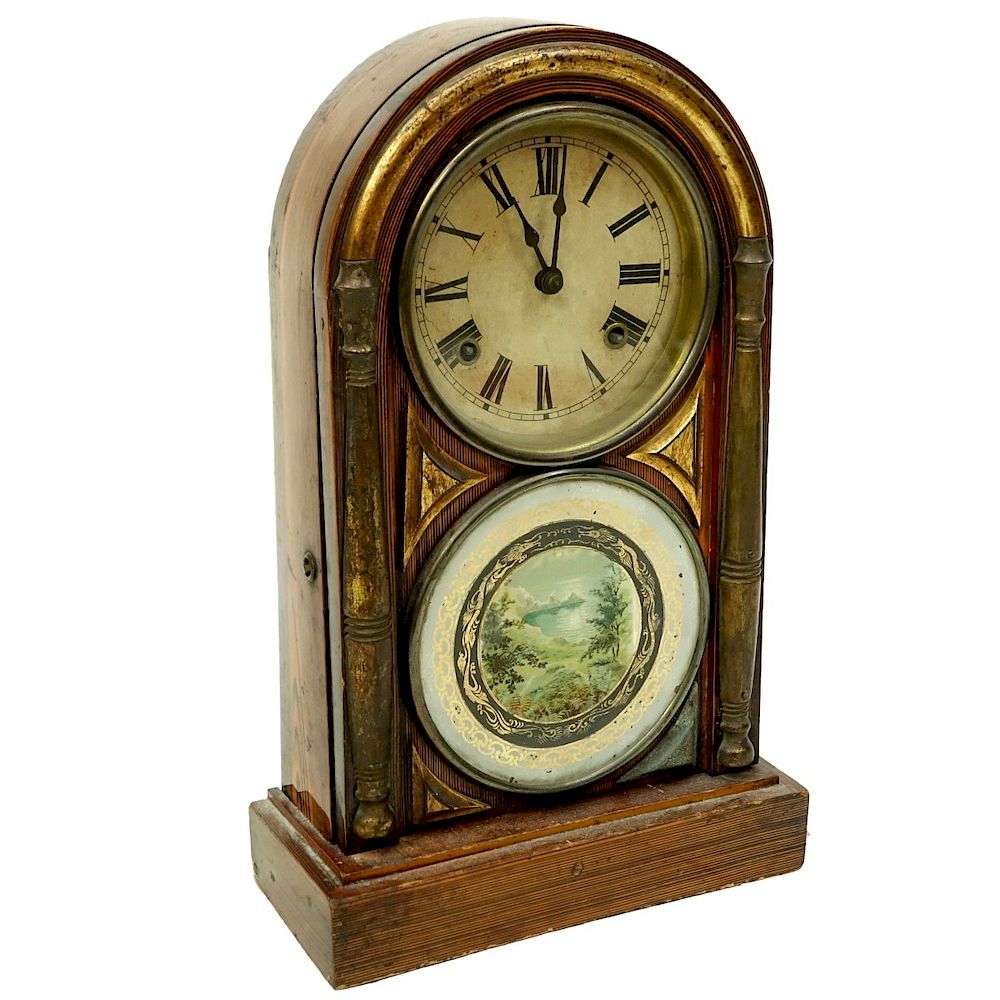 Appraisal: Vintage Japanese Hayashi Wooden Mantle Clock Vintage Japanese Hayashi Wooden