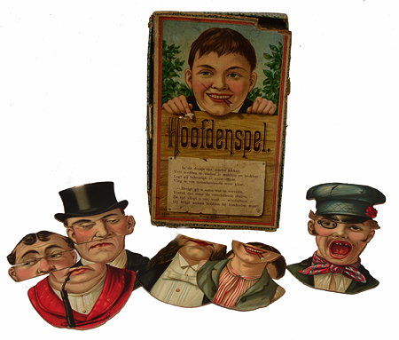 Appraisal: A TH CENTURY GERMAN GAME 'HOOFDENSPEL' with a series of