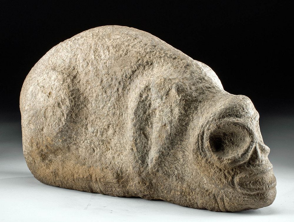 Appraisal: Huge Taino Stone Crouching Jaguar ex-Platt Friedenberg Originally Listed At