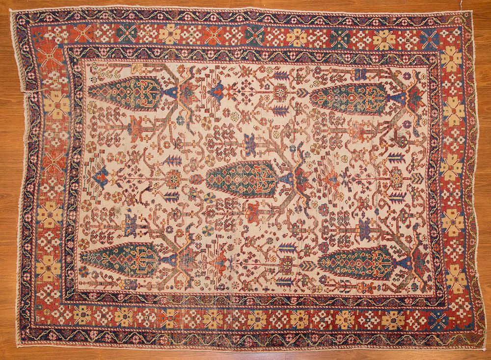 Appraisal: Antique Afshar rug approx x Persia circa Condition Some wear