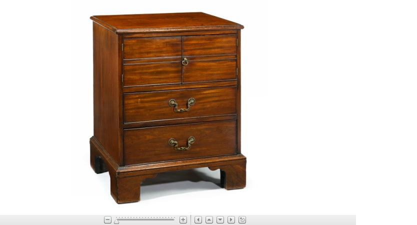 Appraisal: George III mahogany bedside cupboardcirca