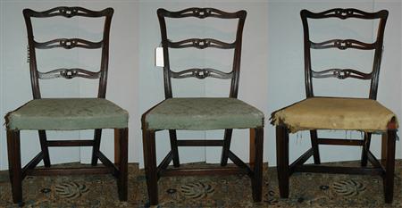 Appraisal: Group of Three George III Style Mahogany Side Chairs Estimate