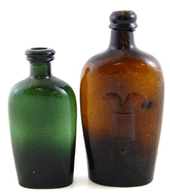 Appraisal: GLASS Two bottles WESTFORD GLASS CO WESTFORD CONN Westford Glass