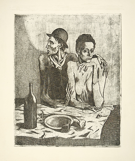 Appraisal: PABLO PICASSO Le Repas Frugal Etching and drypoint x mm