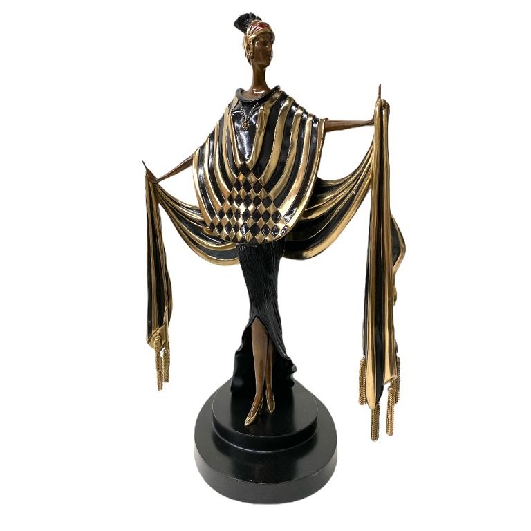 Appraisal: Erte - OPENING NIGHT Deco Bronze Statue Signed and numbered