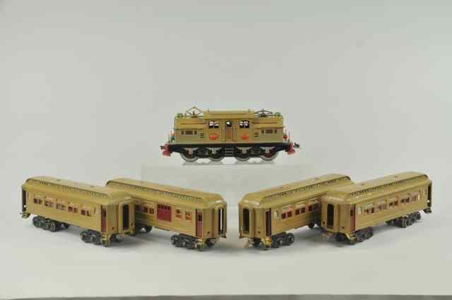 Appraisal: LIONEL STANDARD GAUGE PASSENGER SET Includes electric locomotive together with