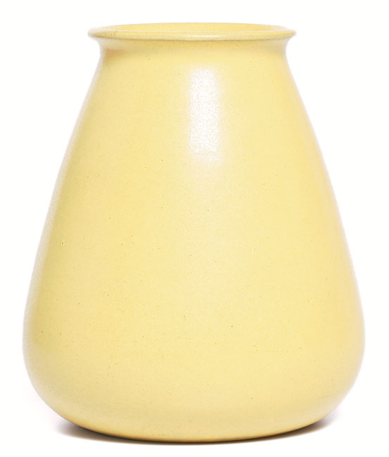 Appraisal: Fine Marblehead vase bulbous form covered in a yellow matt