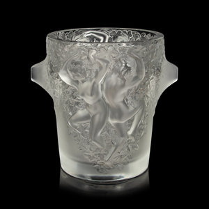 Appraisal: A Lalique Ganymede Champagne Cooler Height x diameter inches