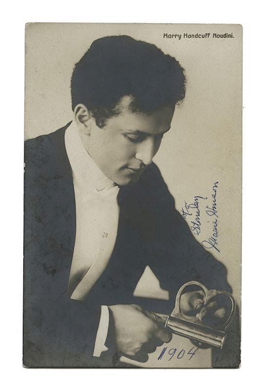 Appraisal: Harry Handcuff Houdini Real Photo Postcard Houdini Harry Ehrich Weisz