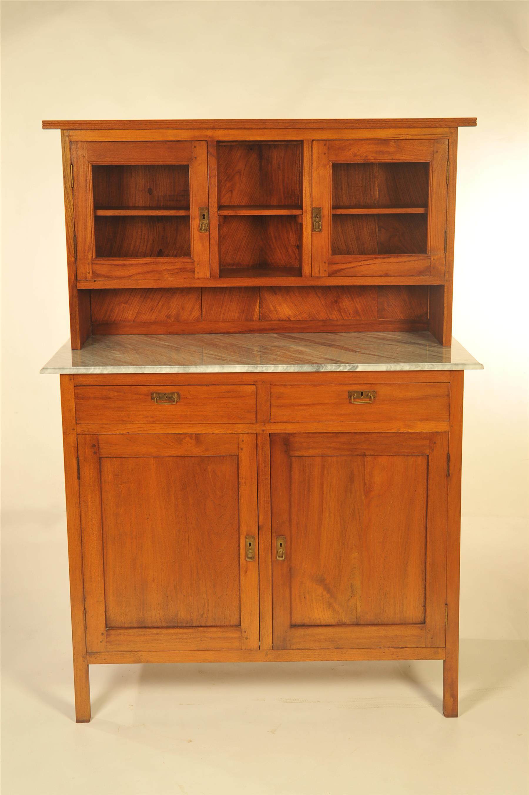 Appraisal: ART NOUVEAU-STYLE MARBLE TOP SERVING CABINET European th quarter- th