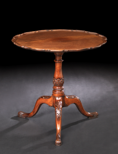 Appraisal: George III Mahogany Tripod Table late th century and later