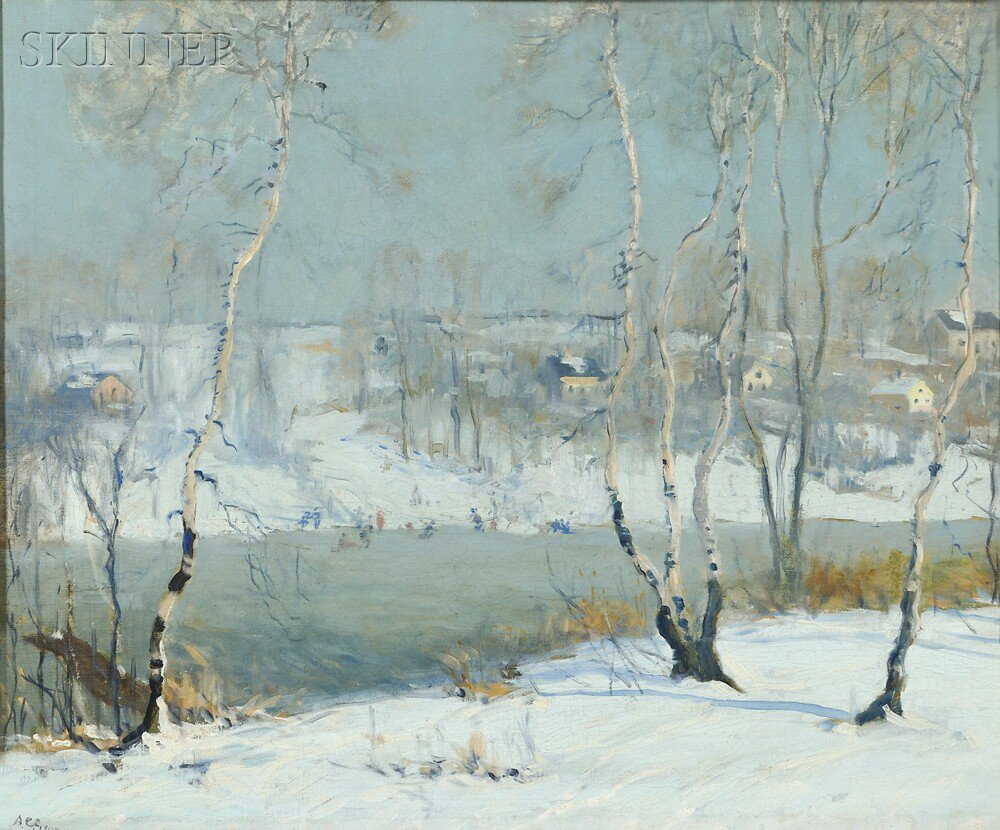 Appraisal: Arthur Clifton Goodwin American - The Frozen Neponset River Mass