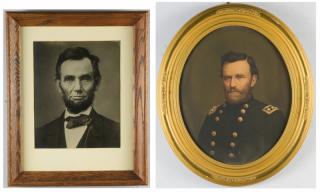 Appraisal: Lincoln Grant Prints items Gelatin silver print of President Lincoln