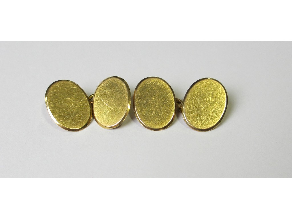 Appraisal: A pair of ct gold cuff links Approximately gms