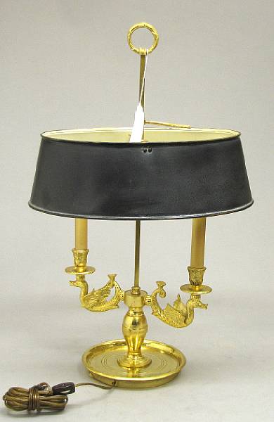 Appraisal: Decorative Arts fourth quarter th century The bulb standard flanked