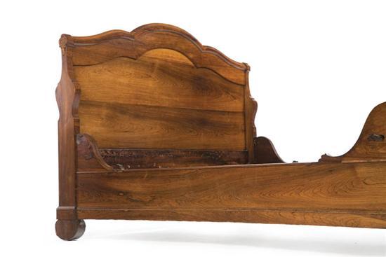 Appraisal: SLEIGH BED American ca - rosewood Shaped head and footboards