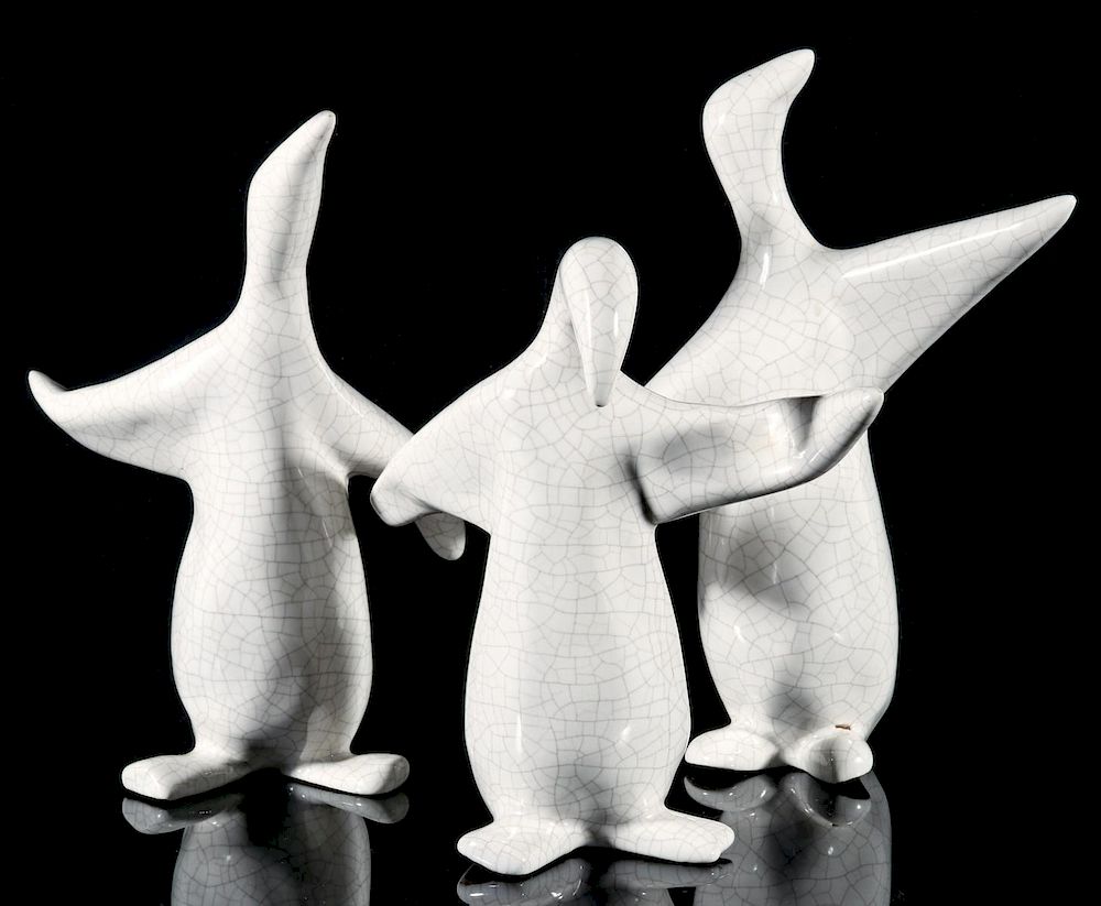 Appraisal: ARTHUR KRAFT - CERAMIC PENGUIN MAQUETTES Arthur M Kraft -