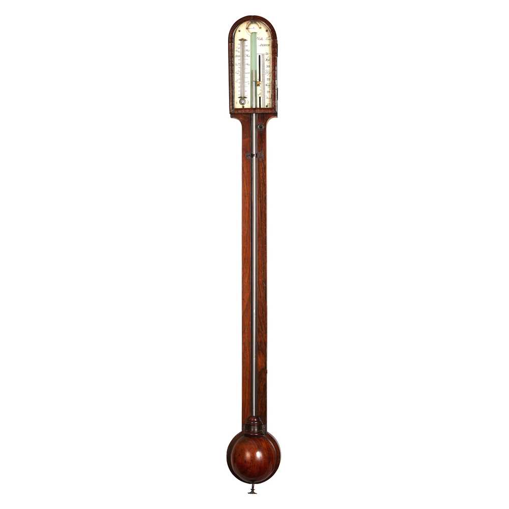 Appraisal: Y SCOTTISH ROSEWOOD STICK BAROMETER DELLA TORRI PERTH LATE TH