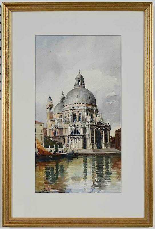 Appraisal: Ettore Cadorin Italian - Santa Maria Della Salute Venice signed