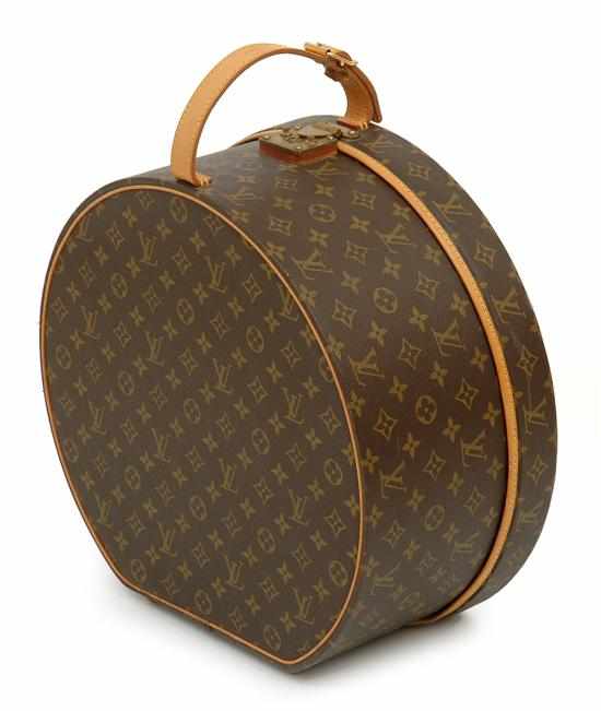 Appraisal: A hat box by Louis Vuitton In monogram canvas style