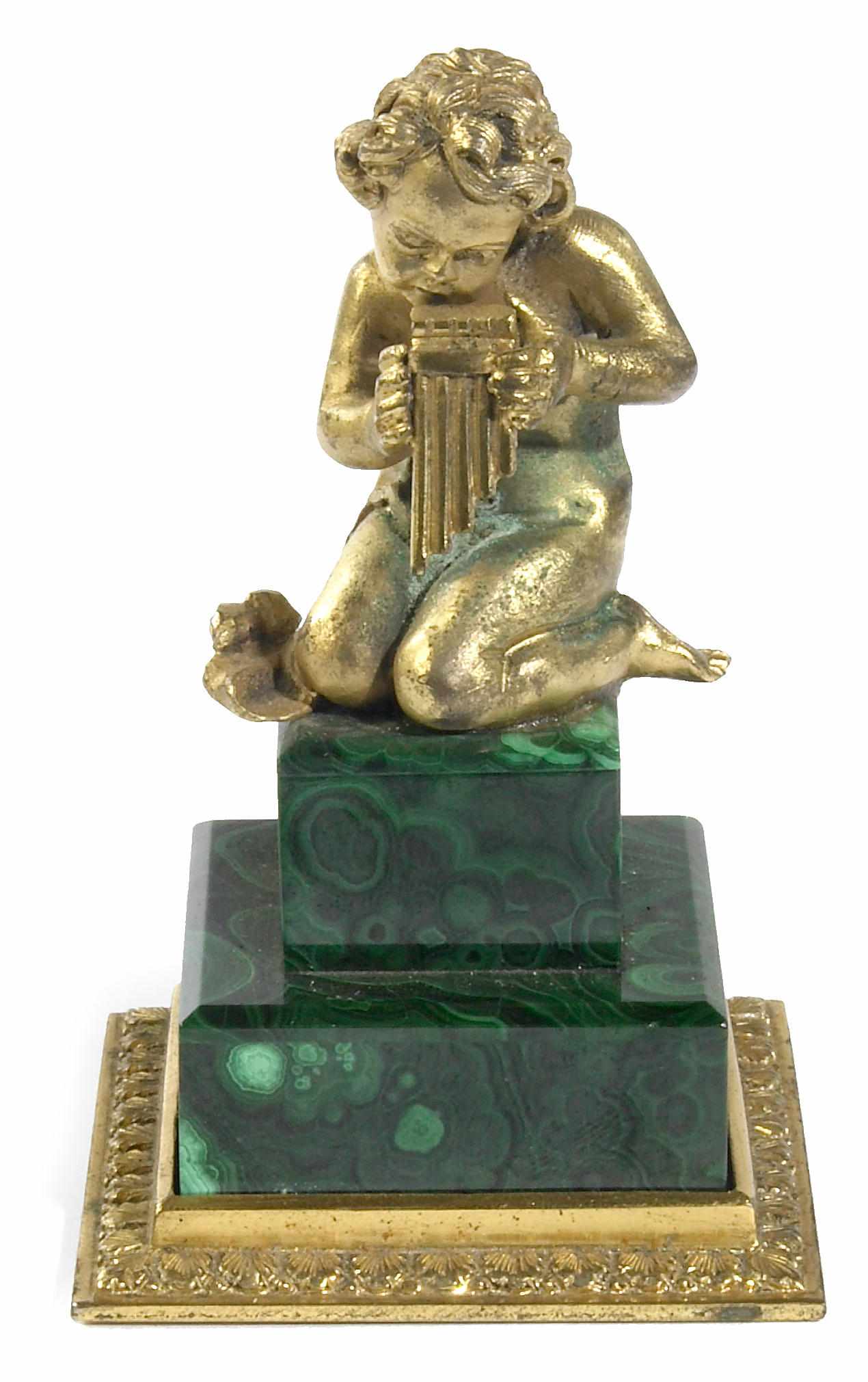 Appraisal: An Italian silver gilt figure of a putto th century