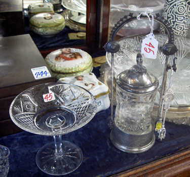 Appraisal: A GROUP OF FOUR AMERICAN VICTORIAN TABLE ACCESSORIES One is