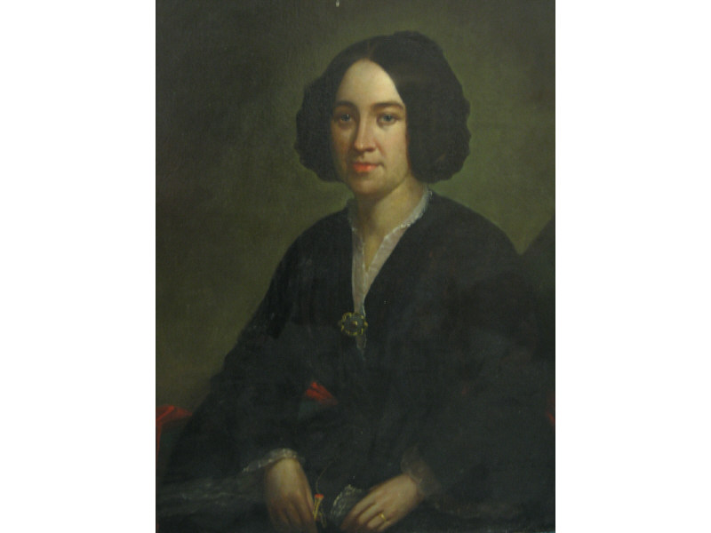 Appraisal: AMERICAN SCHOOL TH CENTURY Portrait of a Lady in black