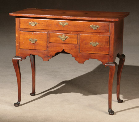 Appraisal: Queen Anne Cherry and Pine Lowboy Highboy Base Massachusetts or