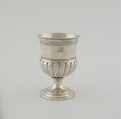 Appraisal: A George III part fluted goblet on a pedestal foot