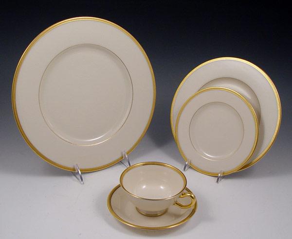 Appraisal: LENOX FINE GOLD RIM CHINA IN THE WINDSOR PATTERN pieces