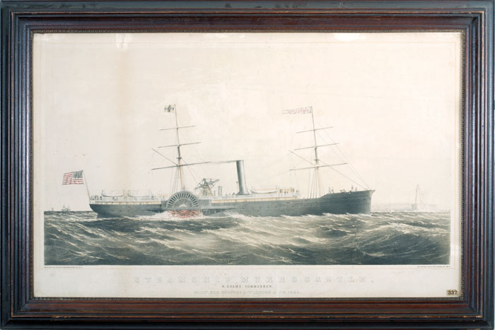 Appraisal: STEAMSHIP MORRO CASTLE Giant-folio handcolored lithograph Endicott Co Lith Beekman