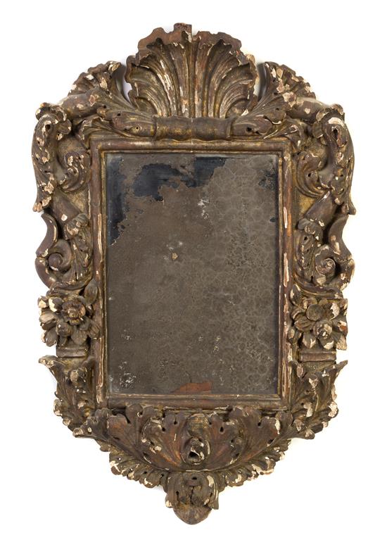 Appraisal: Sale Lot A Continental Giltwood Mirror th th century the