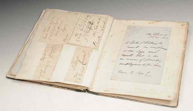 Appraisal: AN AUTOGRAPH BOOK including a letter from the nd Duke