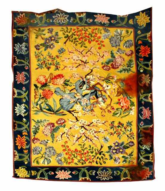 Appraisal: A TAPESTRY WALL HANGING woven in oriental style with flowering