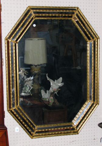 Appraisal: Octagonal Decorator Wall Mirror with gold finish and wood frame