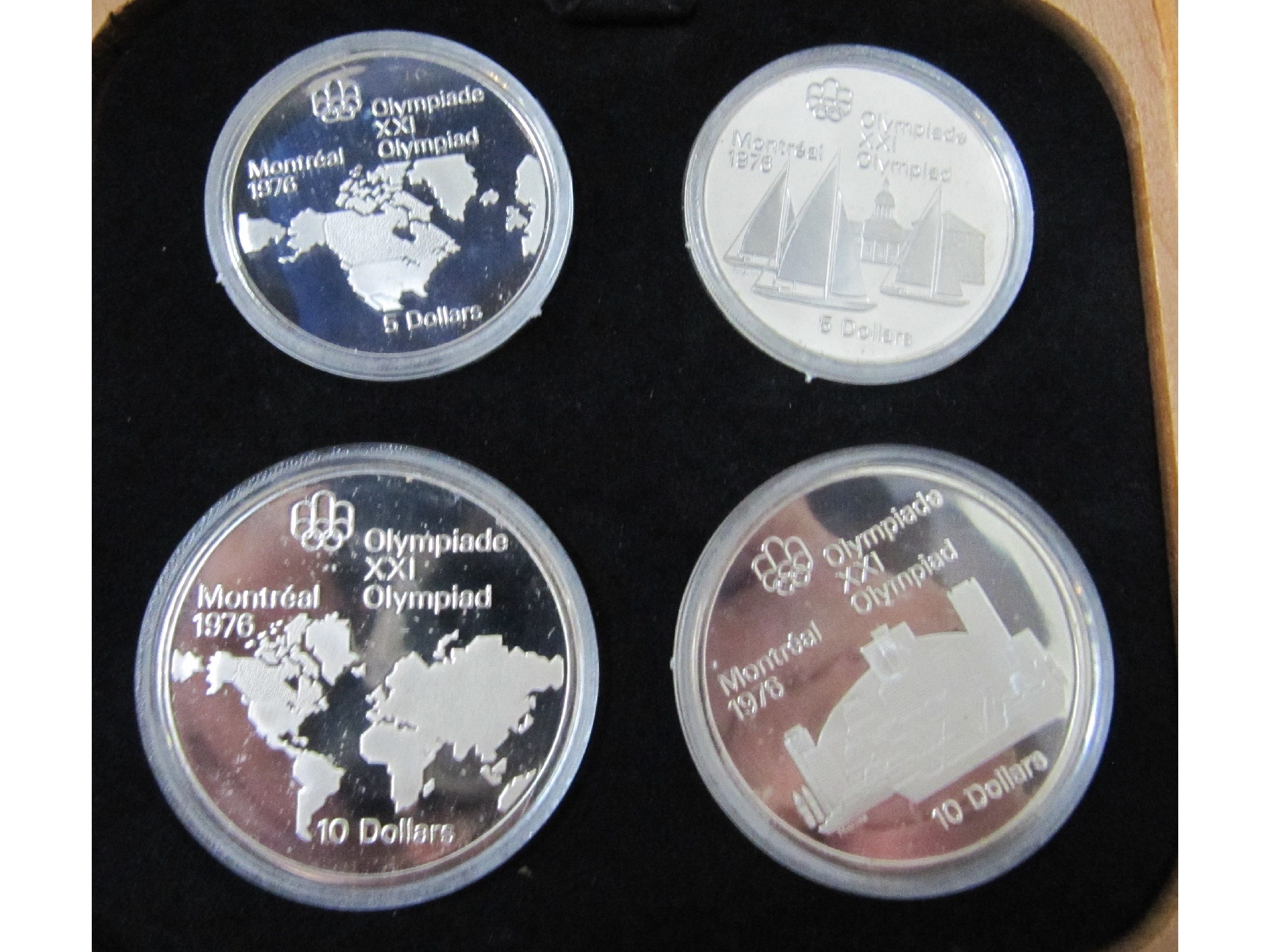 Appraisal: Canada Olympic Games Montreal silver proof set coins two five